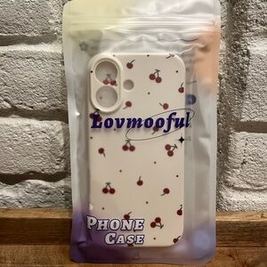 NWT Lovmooful IPhone 16 Phone Case, Cherries